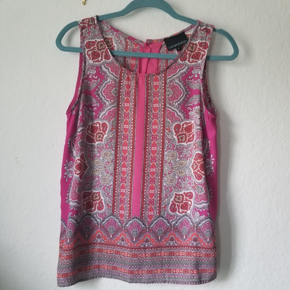 Cynthia Rowley Button-back Sleeveless Top